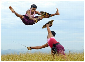 Kalaripayattu Martial Art - Performance en direct